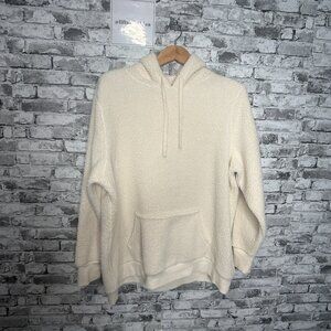 EUC Old Navy Cream Sherpa Hoodie Size XL